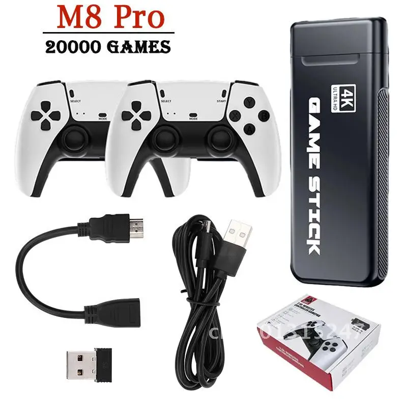 

M8Pro HD TV Game Machine - Wireless Dual Rocker Handle Retro Arcade PS1 Home Game Console with 64GB Memory HDMI Interface