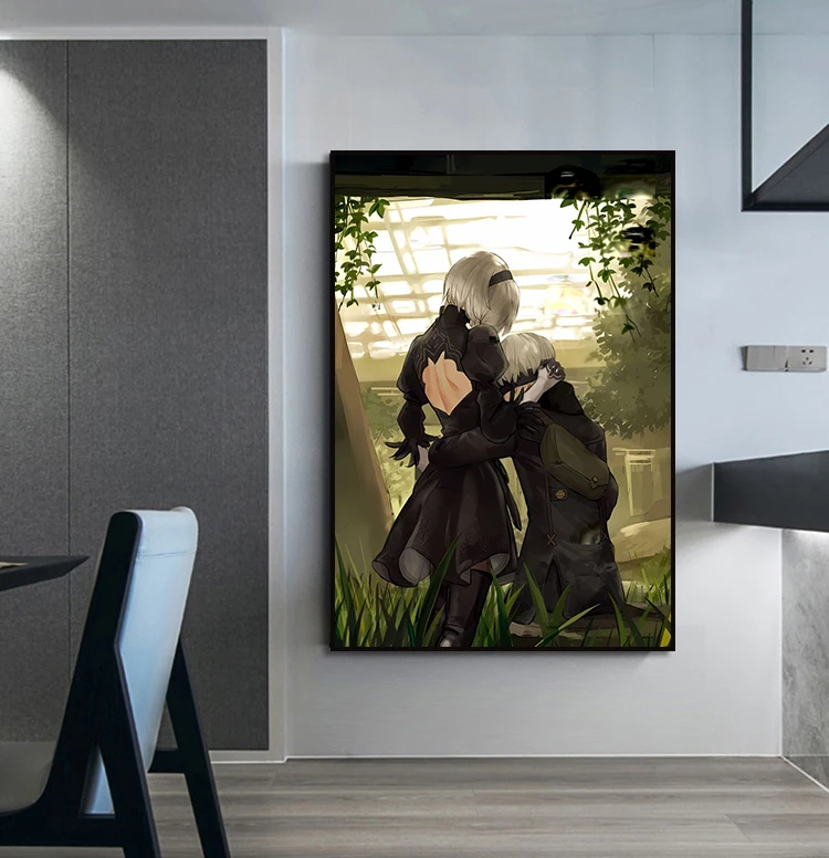 Nier Automata Game Series Poster Print Canvas Art Pictures Home for Living Room and Game Studio Wall Decor Frameless Painting