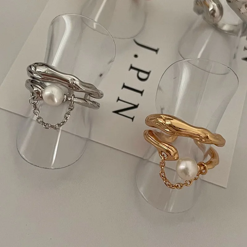 Women's Vintage 925 Sterling Silver Pearl Bow Ring