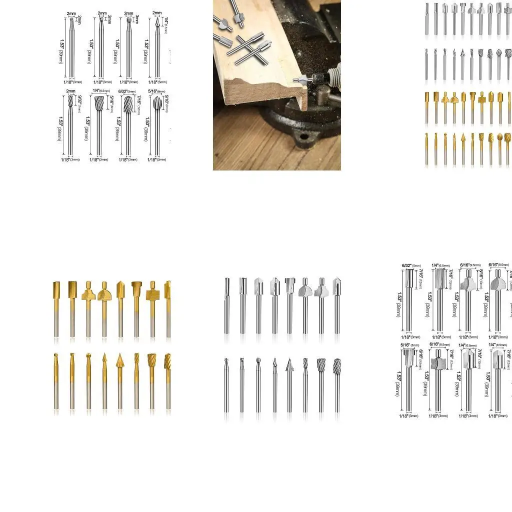 

652F 10pcs Гравюра битва и 10шт HSS 1/8 (3 мм) Инструмент HSS HSS HSS HSS