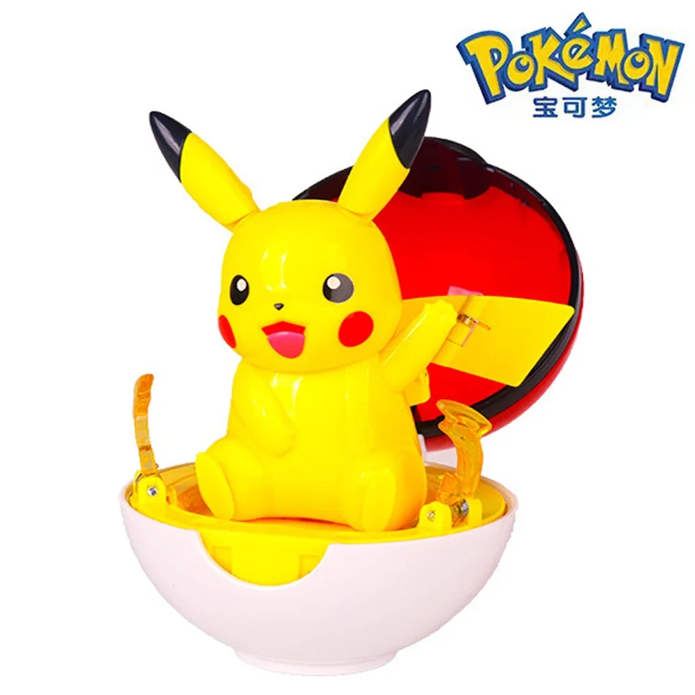 

Genuine Pokemon Deformable Ball Action Figures Pikachu Squirtle Bulbasaur Charmander Popular Characters Cute Fun Model Toys Gift