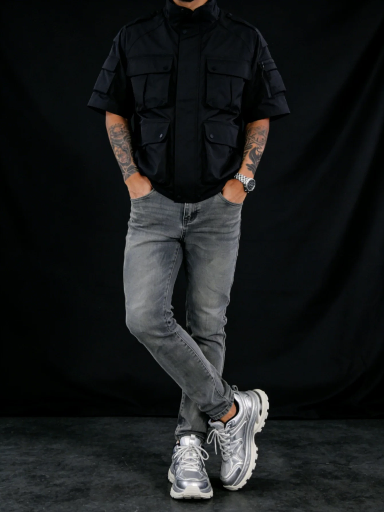 Trendy Y2K Lightweight Wide Tapered Jeans, Men's American Street Style Fashion Denim, Modern Silhouette, Gift for Lover