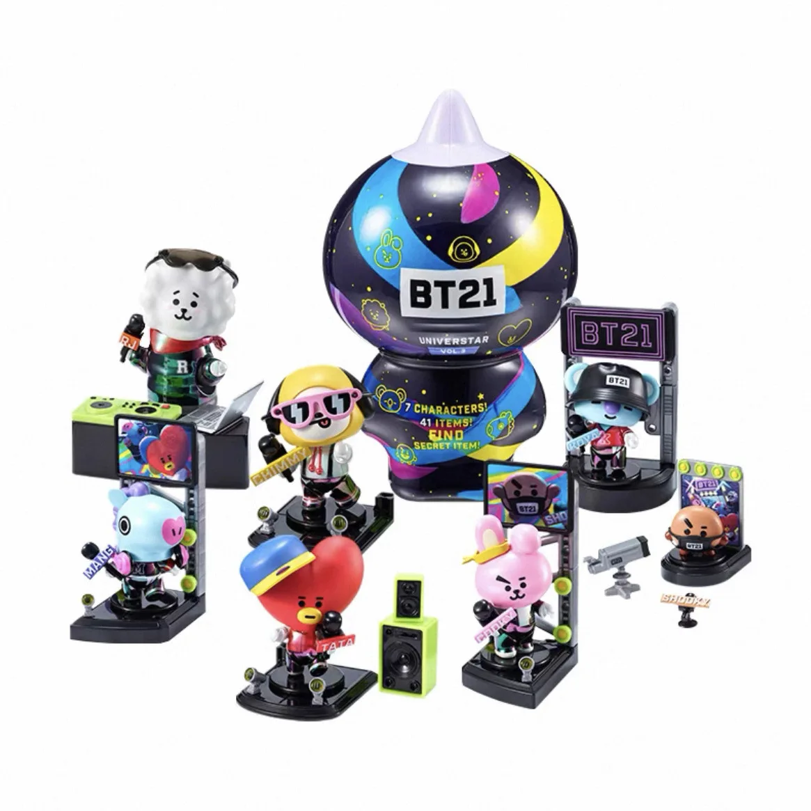 

Official Bt21 Blind Box Collectible Cartoon Character Dolls Desktop Ornaments Mystery Surprise Toys For Bts K Pop Fans