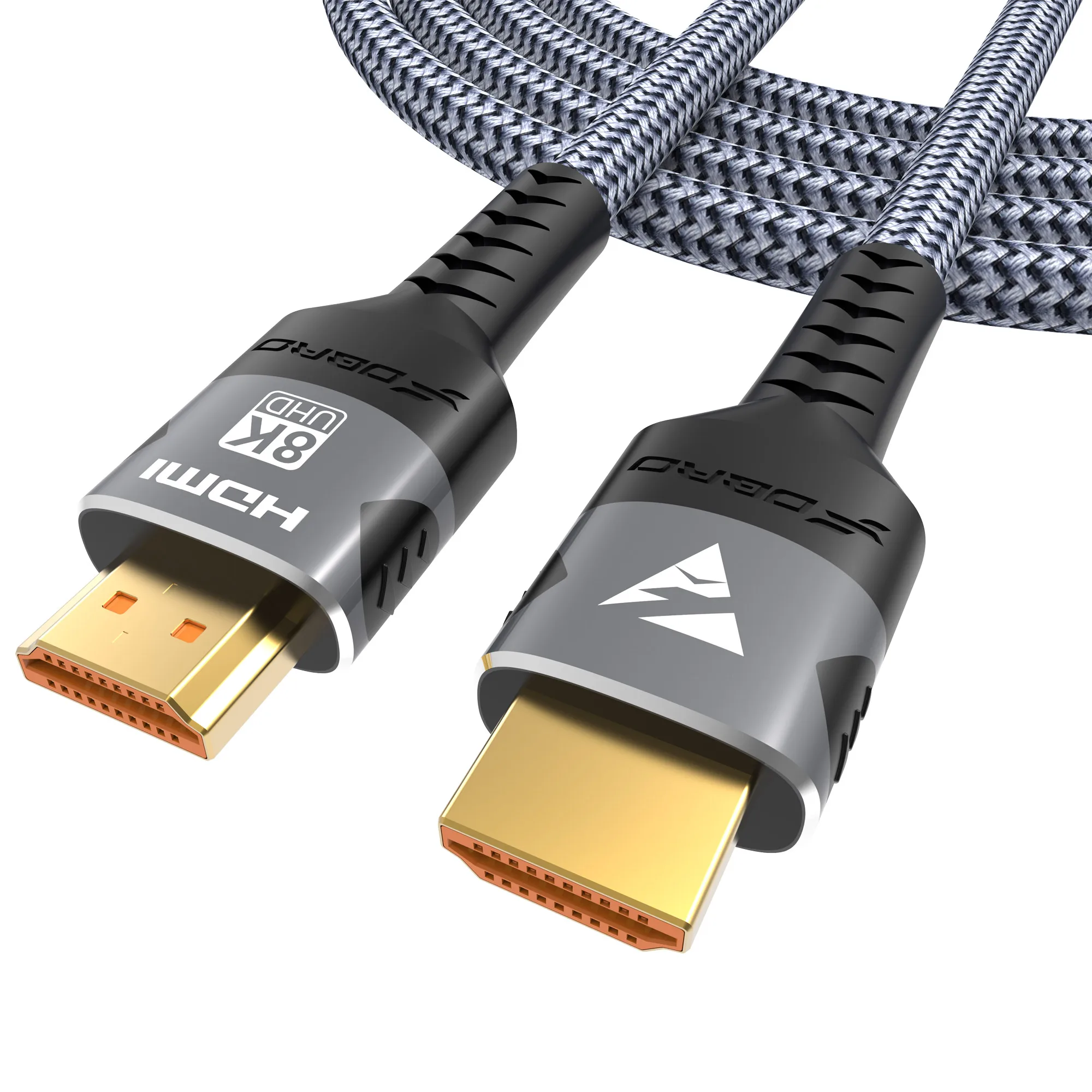 8K HDMI Cable 2.1 48Gbps  High Speed HDMI Braided Cord-4K@120Hz 8K@60Hz, DTS:X, HDCP 2.2 & 2.3, HDR 10 for Compatible Laptop/PS5