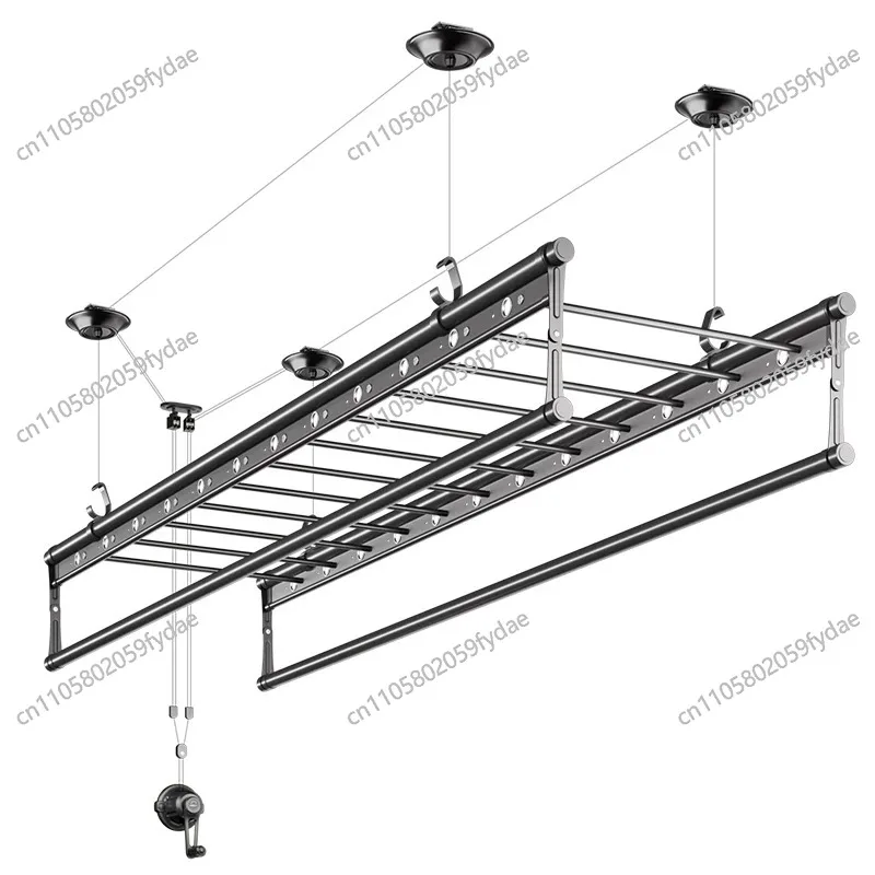 Hand Crank Rack Balcony Lifting Drying Rod Household Rod Manual Top Loading Rack Cold Clothes Hand Crank Ty