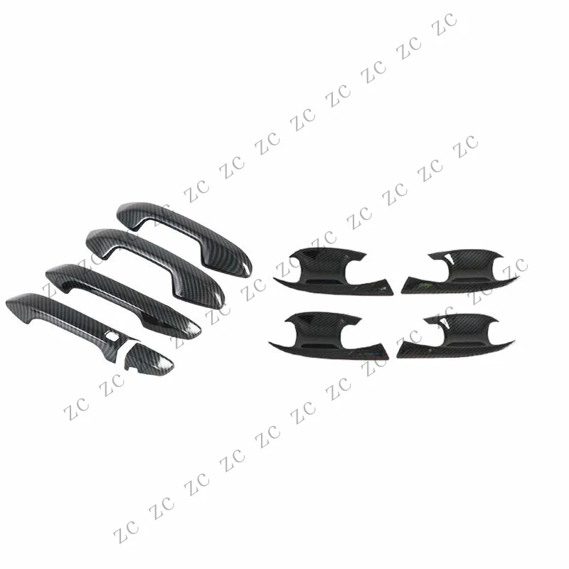 

S+ For Kia Seltos 2020-2021 2022 Carbon Fiber Side ABS Door Handle Bowl Cover Trim