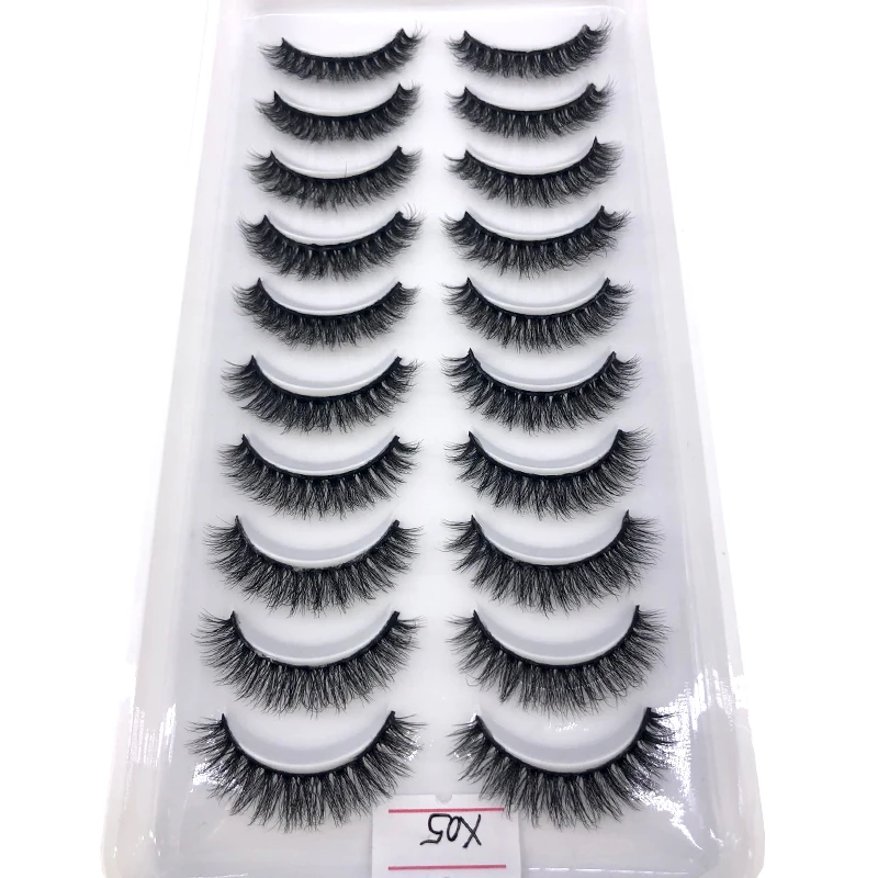 HBZGTLAD New 10 Pairs 3D Faux Mink Lashes Natural False Eyelashes Dramatic Fluffy Fake Lashes Makeup Eyelash Extension Eyelashes