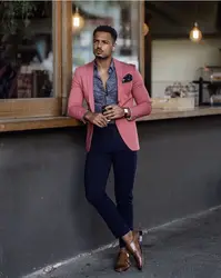 Traje de estilo italiano para hombre, Blazer ajustado de 2 piezas para novio, esmoquin de graduación, padrino de boda (chaqueta + pantalón)