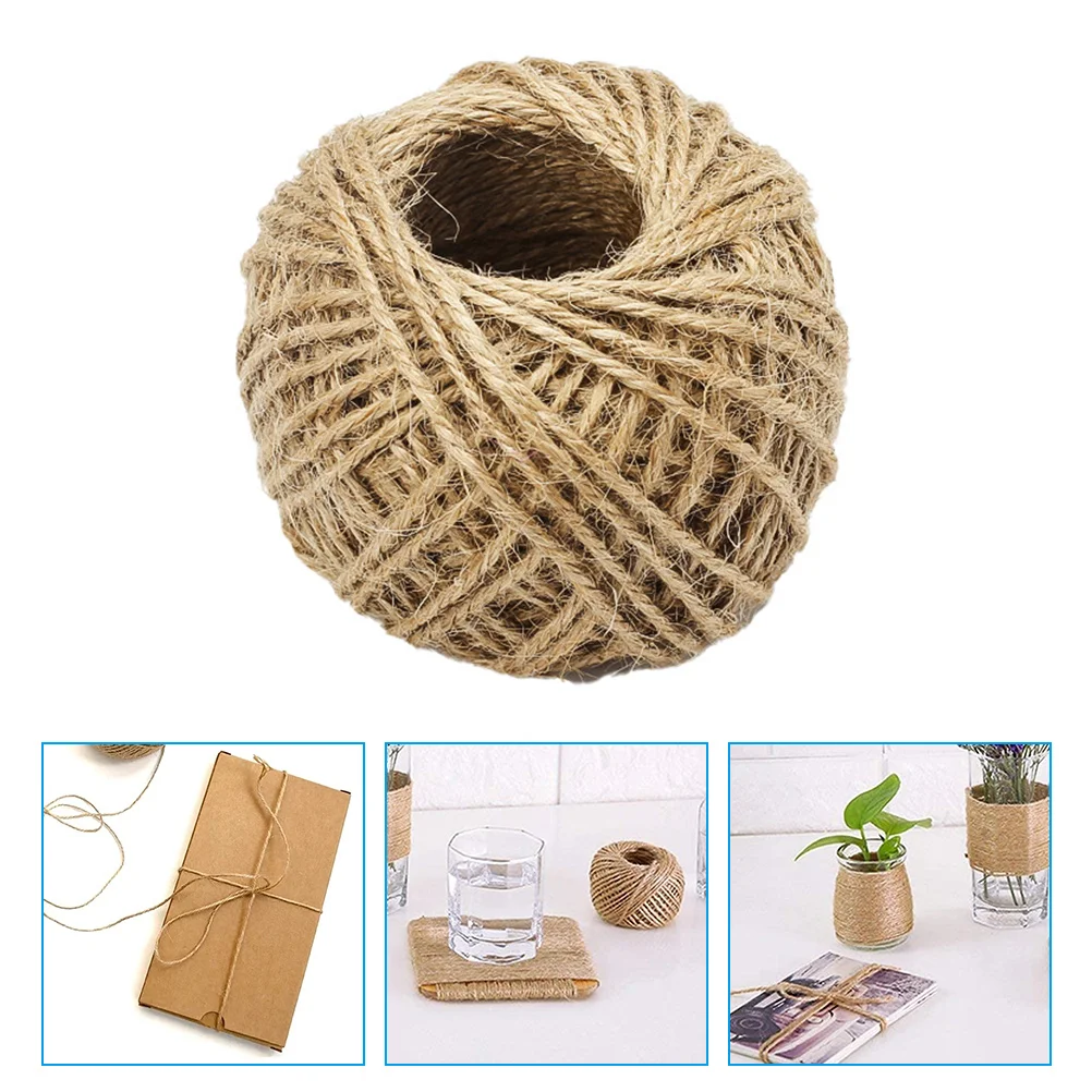 

5 Rolls Jute Rope Braided Thread Diy Craft Natural for Crafts Party Twine Crafting