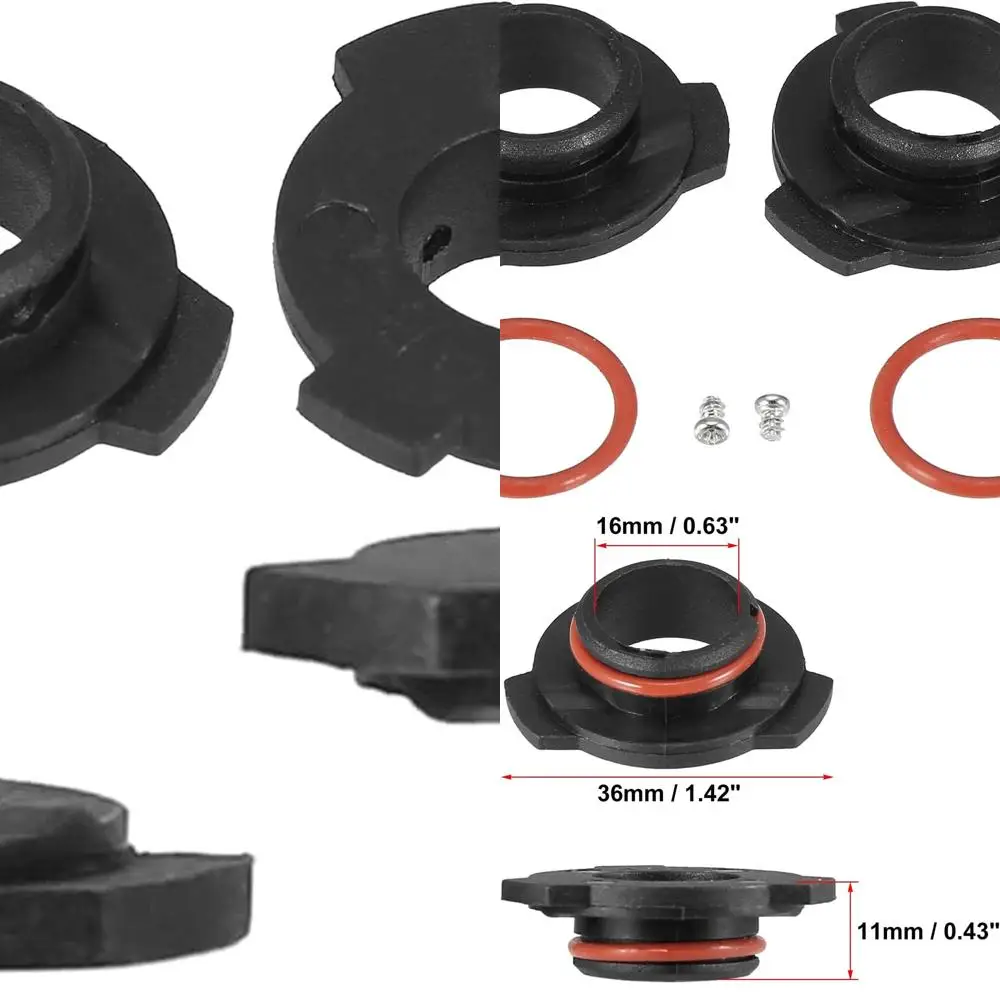 

X AUTOHAUX 2pcs 9005 HB3 LED Headlight Adapter Base Bulb Sockets Retainer Holder Universal for Car Black