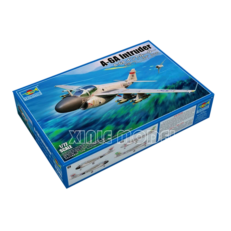 ชุดโมเดลเครื่องบินประกอบพลาสติก Trumpeter รุ่น 01640 Grumman A-6A Intruder ขนาด 1/72