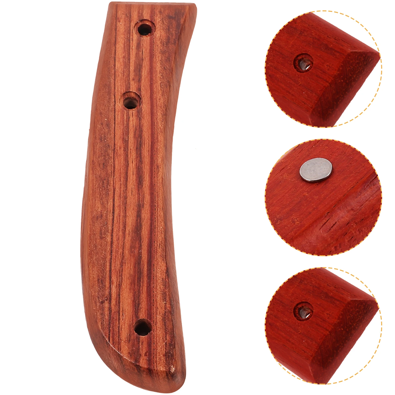 

Solid Wood Knife Handle with Holes for Kitchen Replacement Durable Wooden Grip Practical Easy Install Home Use Camping