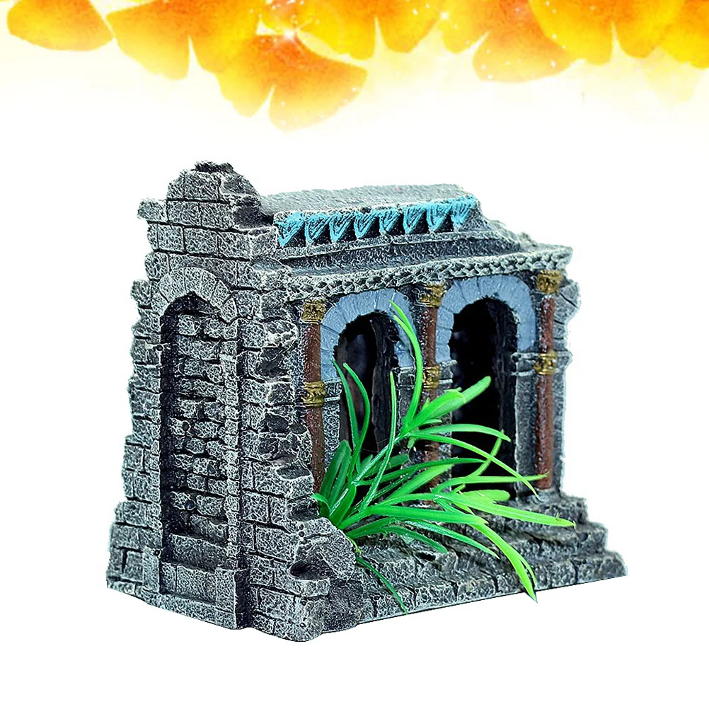

Resin Fake Castle Aquarium Ornament for Fish Tank Decor Castle Landscape Underwater Scene Vivid Natural Look Safe Fresh Salt