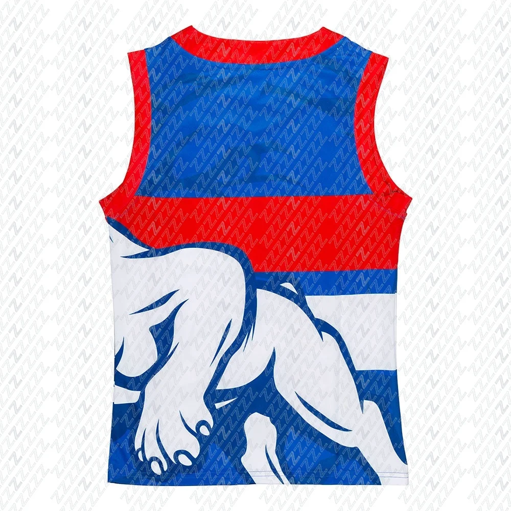 New Australian Style Rugby Jerseys, Western Bulldogs Youth Team Training Jerseys, Youth Training Sportswear, Sports Vests