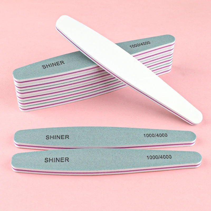 3/10/20-teiliges Nagelfeilen-Set 1000/4000 Körnung Weiß-Grüne Sandpapier-Nagelfeilen für Maniküre Pediküre Nagelkunst Polieren