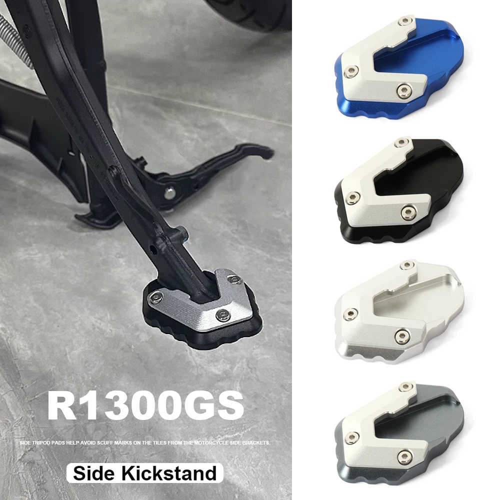 New Motorcycle Accessories Aluminum Side Stand Foot Extension Kickstand Pad For BMW R1300 GS R1300GS R 1300 GS 2023 2024