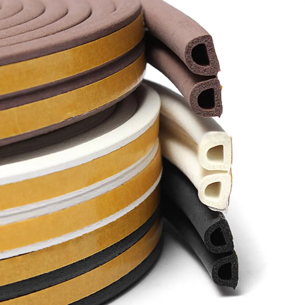 

5/10M Self Adhesive Window Door Seal Strip Foam Draught Excluder Soundproof Anti Collision