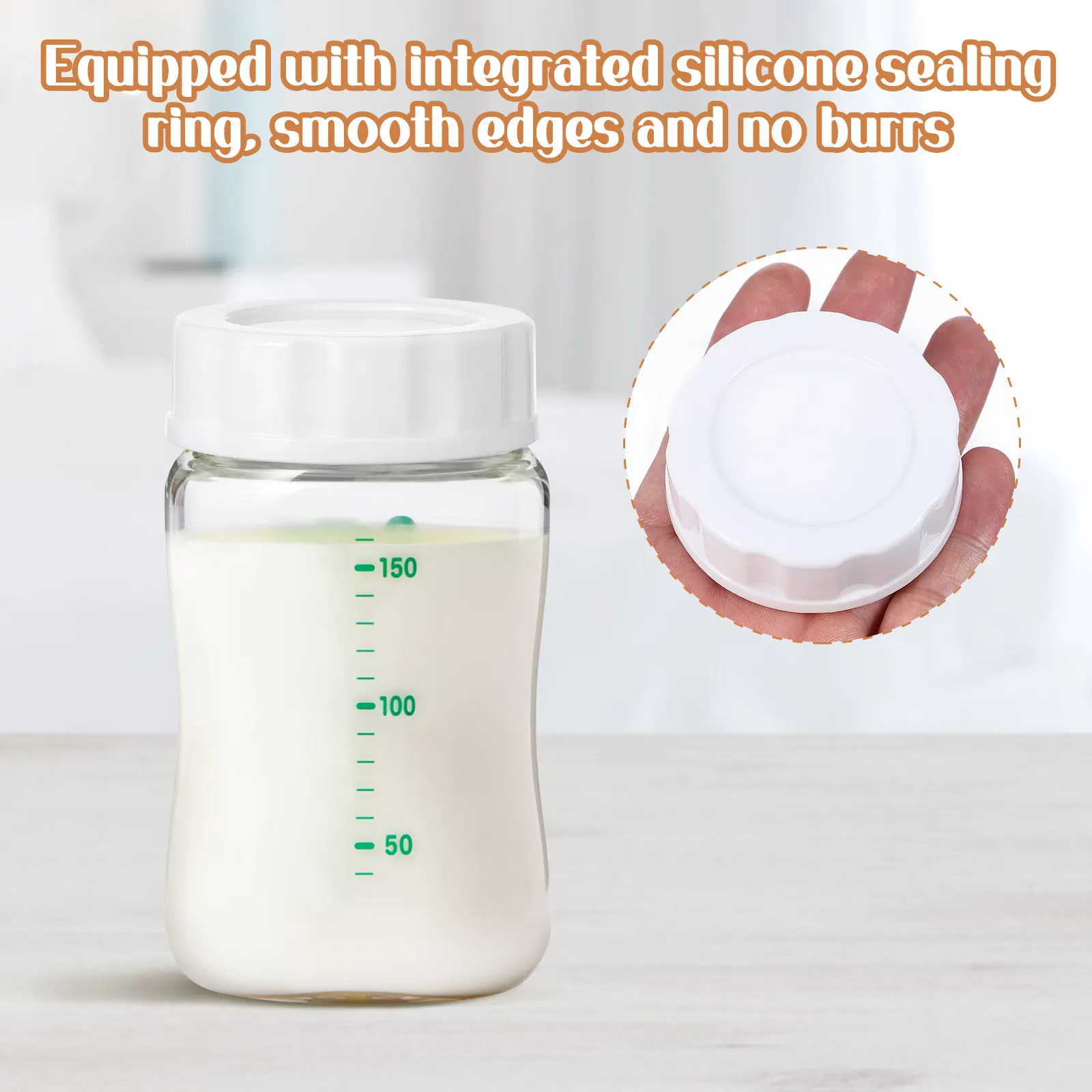 

8Pcs Baby Bottle Lids Milk Bottle Caps Sturdy PP Material Easy Clean Multi Functional for Travel Storage Feeding Essentials