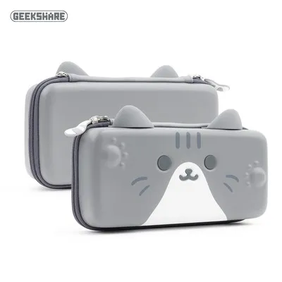 GeekShareかわいい猫の耳ニンテンドースイッチ用ポータブルケースと