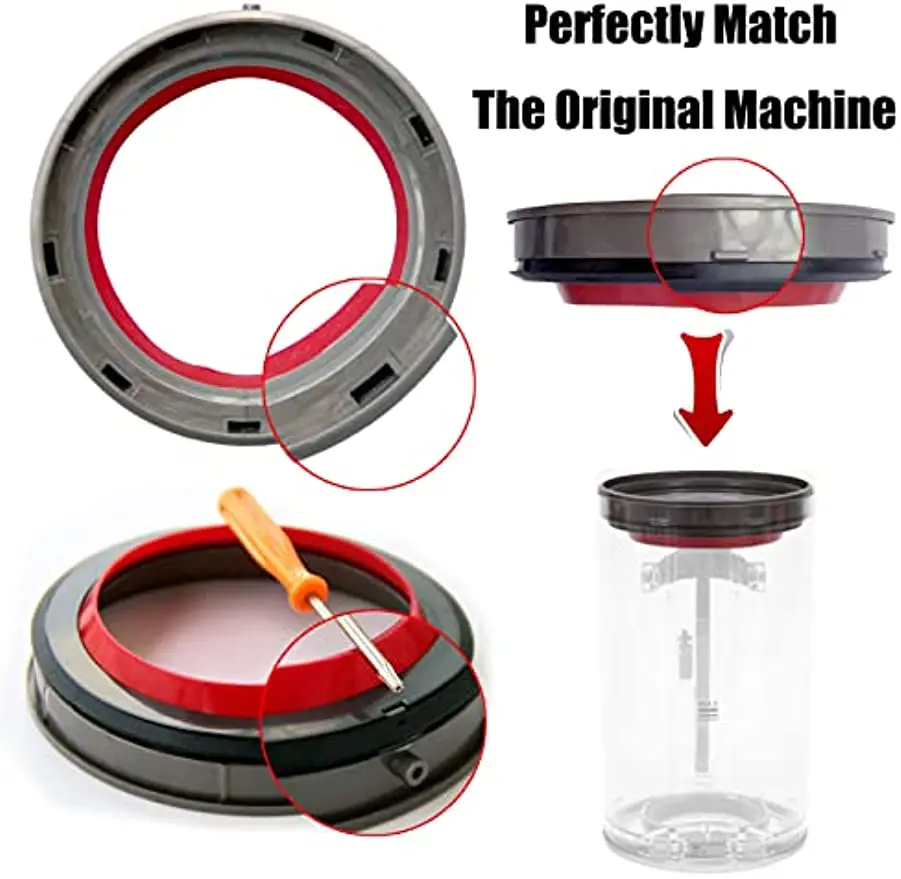 Dust Bin Top filter Sealing Ring cover replacement for Dyson V10 V11 V12 V15 Vacuum Cleaner Replacement Spare Part Accessories