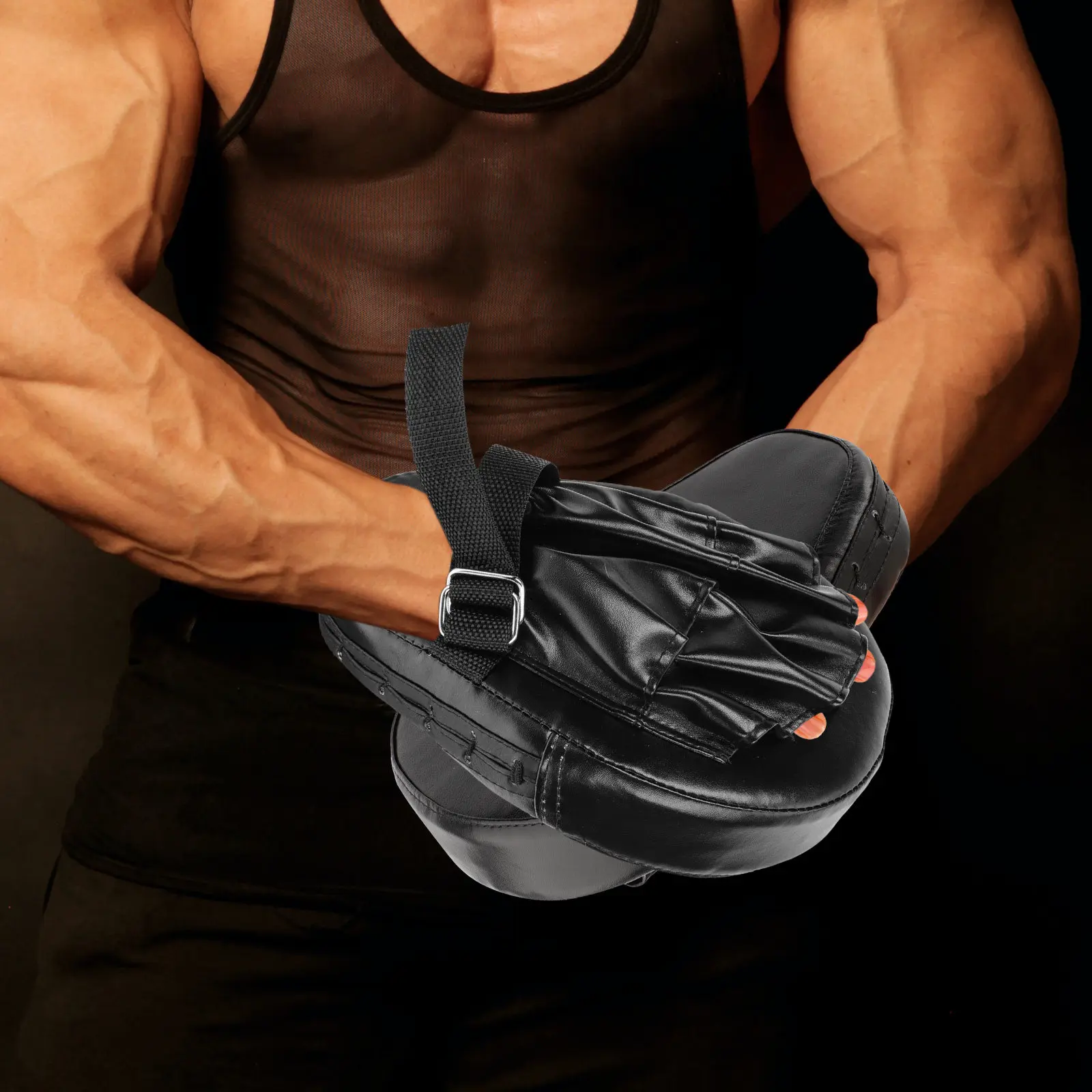 2Pcs Boxing Hand Pads High Density Triple Layer Coaching Strike Shield for Muay Thai Kickboxing Training Boxing Pads