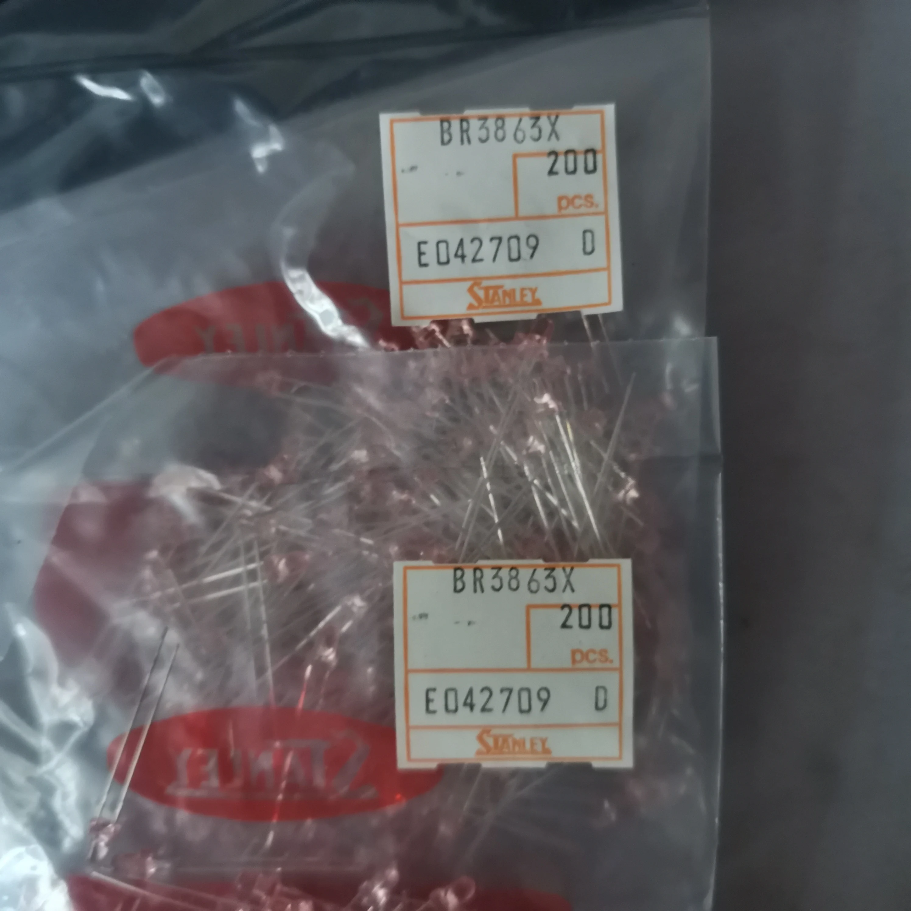 

50Pcs/BR3863X Japanese in-line light-emitting LED diode 3mm red light, wavelength 647nm