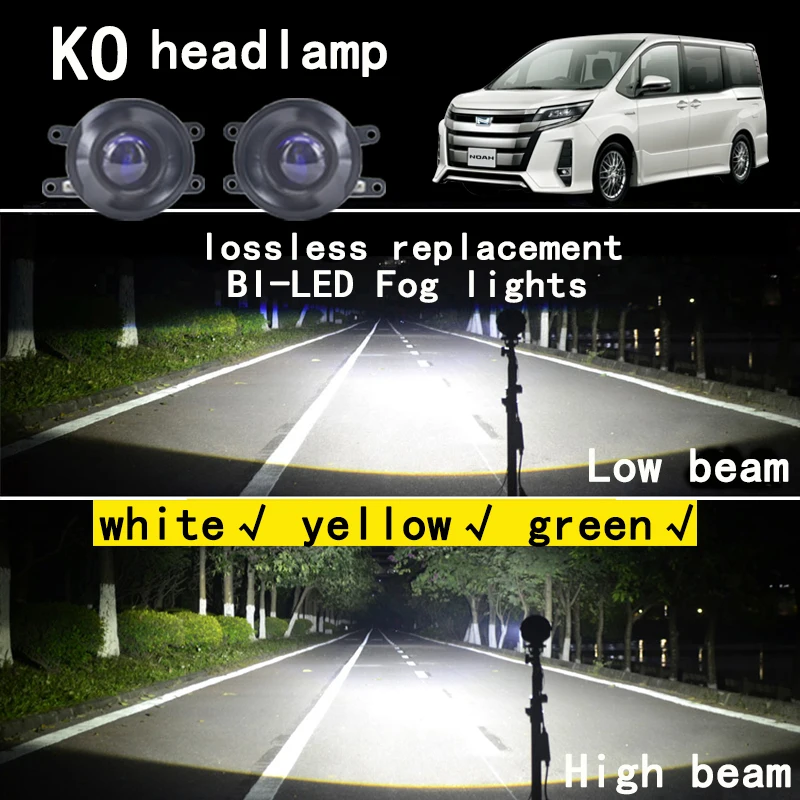 

For Toyota Noah/Voxy R80 2014-2021 fog lamp 12v Bi-led Fog Lights Projector high brightnes Car Accesories