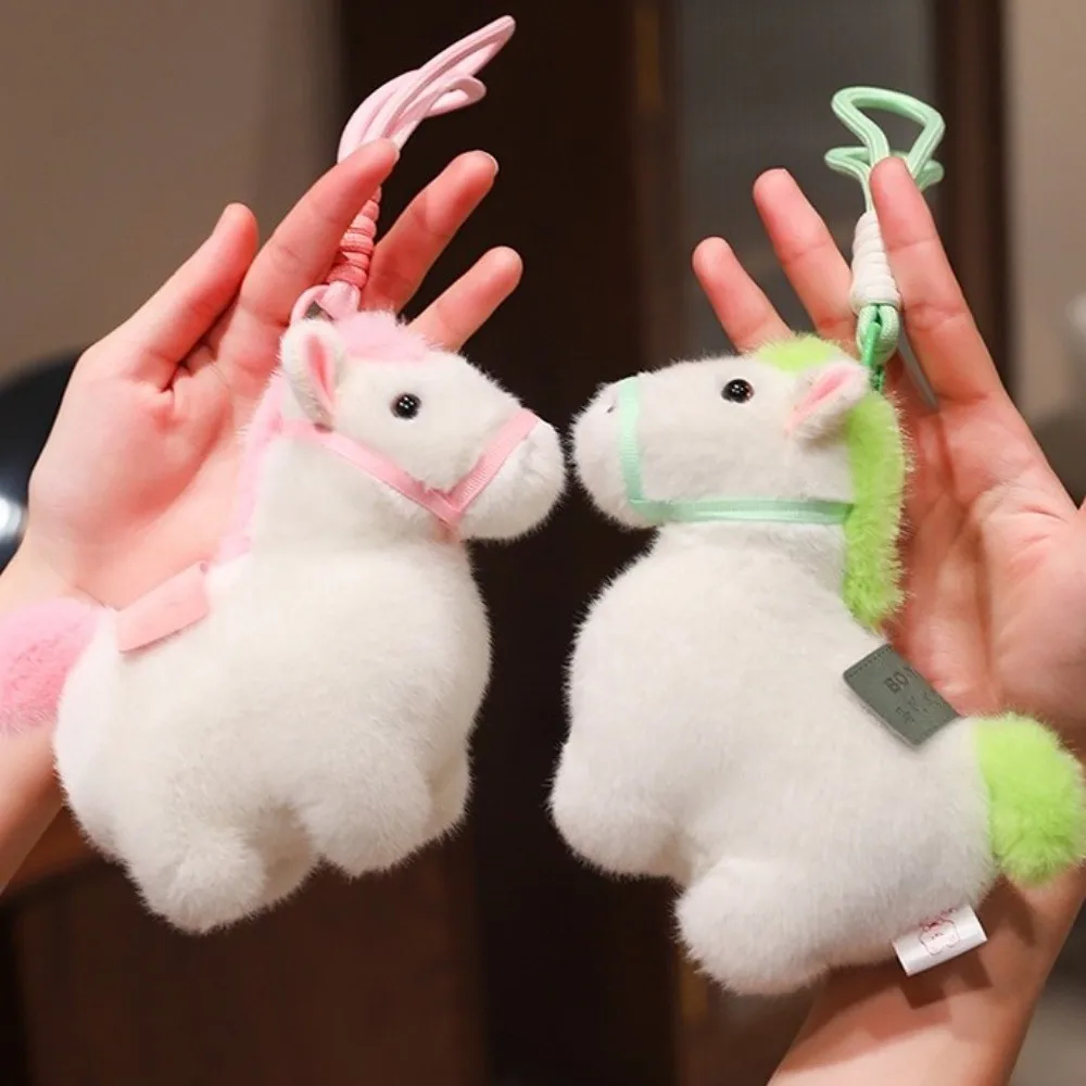 

Cartoon Pony Pendant Animal Mascot Doll Plush Horse Keychain Steed Doll Chinese Style Chinese New Year Gift Festive Decor