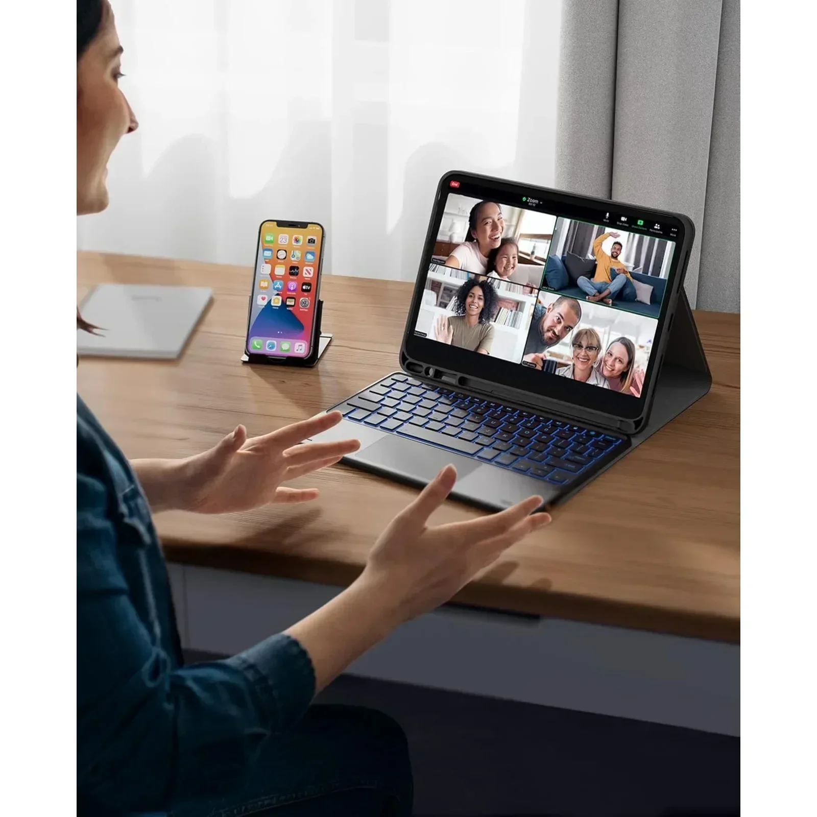 حافظة لوحة مفاتيح وماوس لهاتف هواوي MatePad 11.5 بوصة 2024 غطاء لوحة مفاتيح وماوس بلوتوث لاسلكي قابل للفصل #5