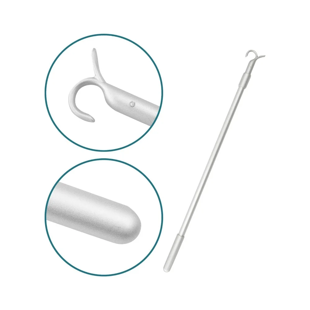 24inch Aluminum Blind Wand Telescopic Rod Adjustable Curtain Opener Manual Control Stick Durable Home Shading Accessory Hardware