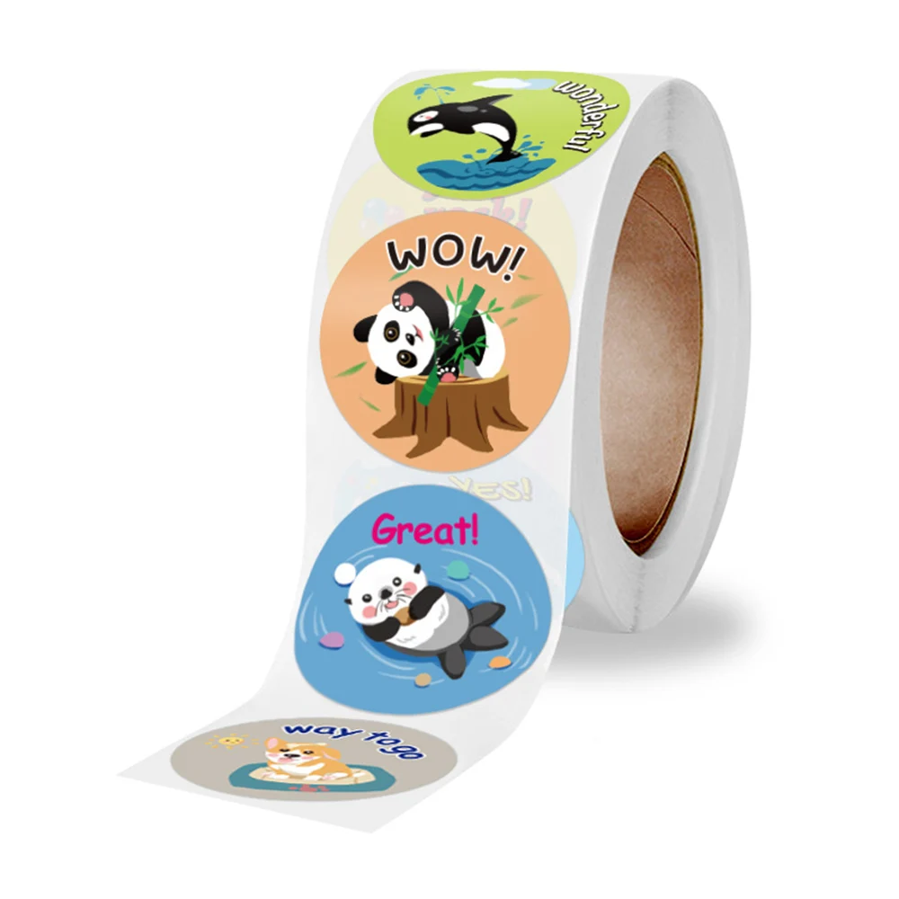 50-500pcs Animal Cartoon Stickers Children Classic Toy Stickers School Teacher Reward Stickers1inch Various Game Stickers