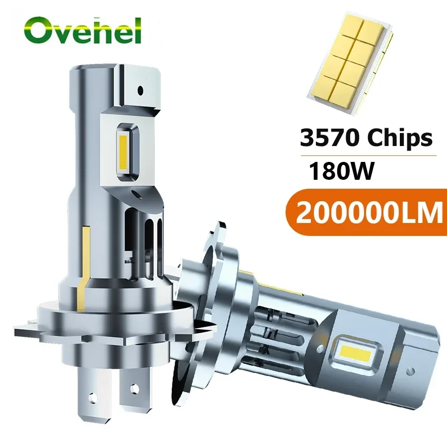 OVEHEL LED Head Light H4 H8 H11 9012 CANBUS Headlight Bulb H7 LED 100W 200000LM 9005 Car Lamp for BMW Ford Benz Renault VW Audi