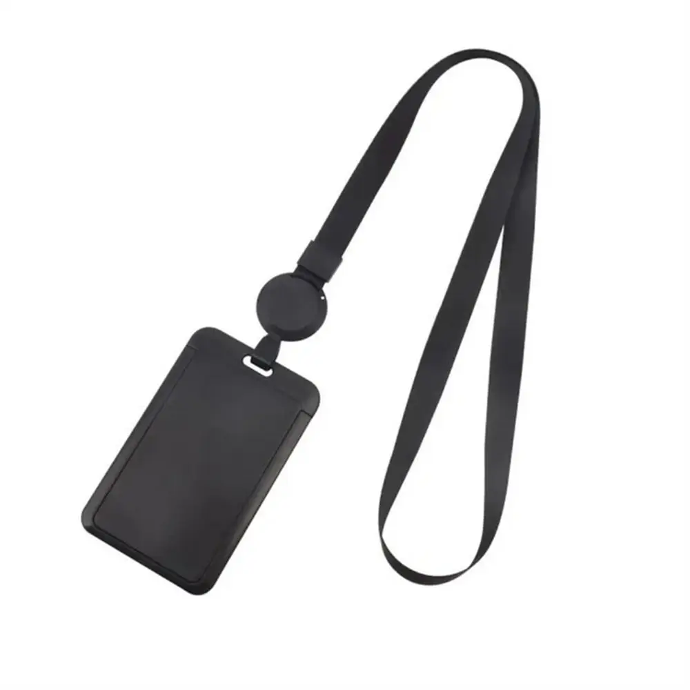 

Name Card Retractable Badge Reel Black Chest Tag ID Card Holder Exhibition Card Card Sleeve Working Card Cover Office Supplies