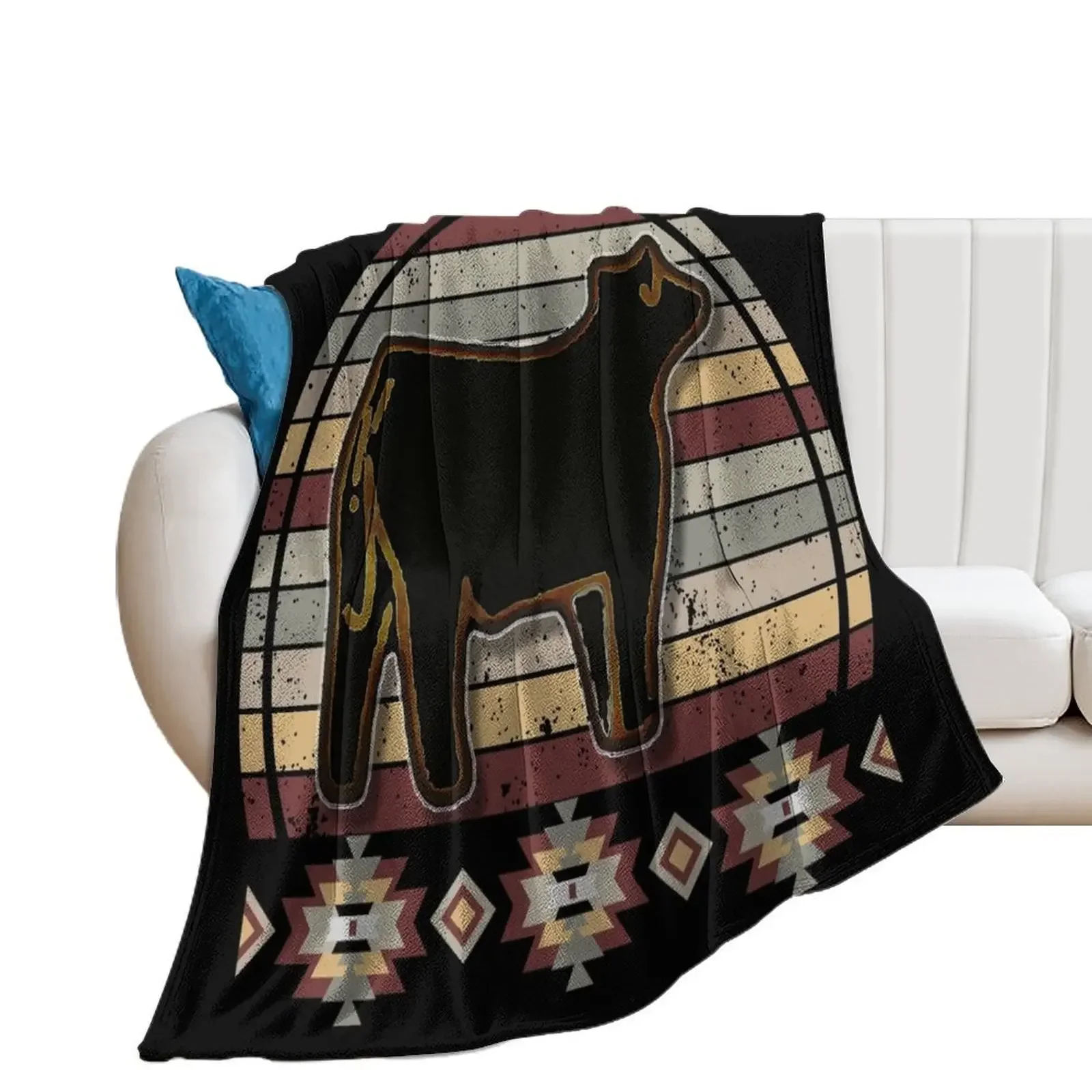 Livestock Show Steers - Market Steer Throw Blanket Multi-Purpose heavy to sleep Travel Summer Beddings Blankets