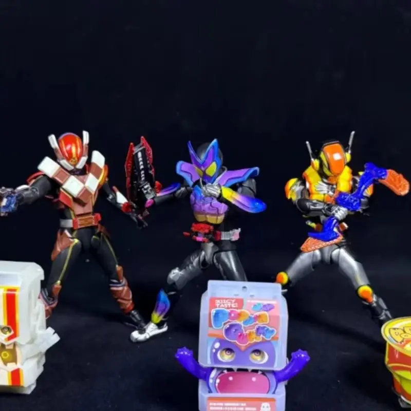 Bandai Kamen Rider Shf Gavv Pudding Vram  Custom Original Action Figure Animation Assembly Model Toy Decoration Collection Gifts