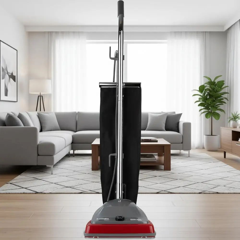 

Вертикальный коммерческий пылесос для мешков с пылесосящим материалом, красный