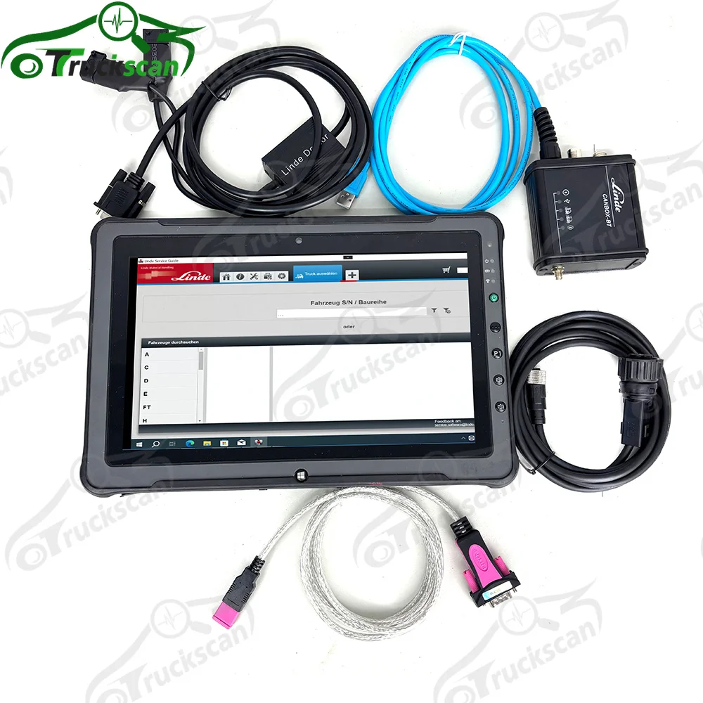 f110tablet and For Linde BT Kit Linde Pathfinder LSG USB CANBOX Forklift TRUCK Diagnostic Tool