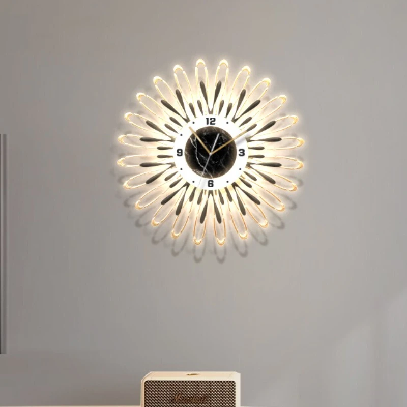 

Round Hanging Wall Clock Silent Unique Modern Design Wall Clock Girls Living Room Montre Murale Salon Home Decorating Items