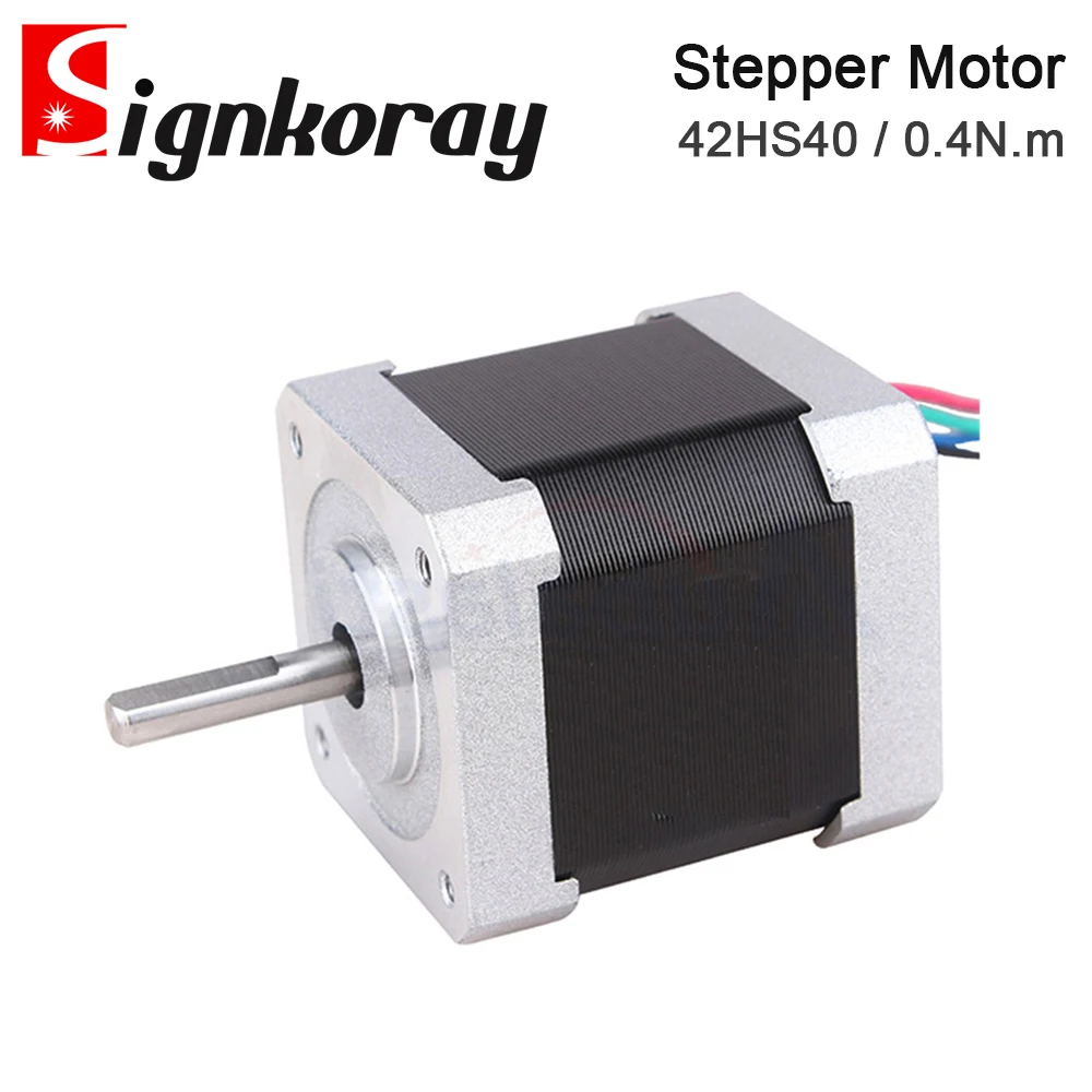 SignkoRay Nema 17 Stepper Motor 42Ncm 1.7A 2 Phase 40mm Stepper Motor 4-lead for 3D printer CNC Engraving Milling Machine