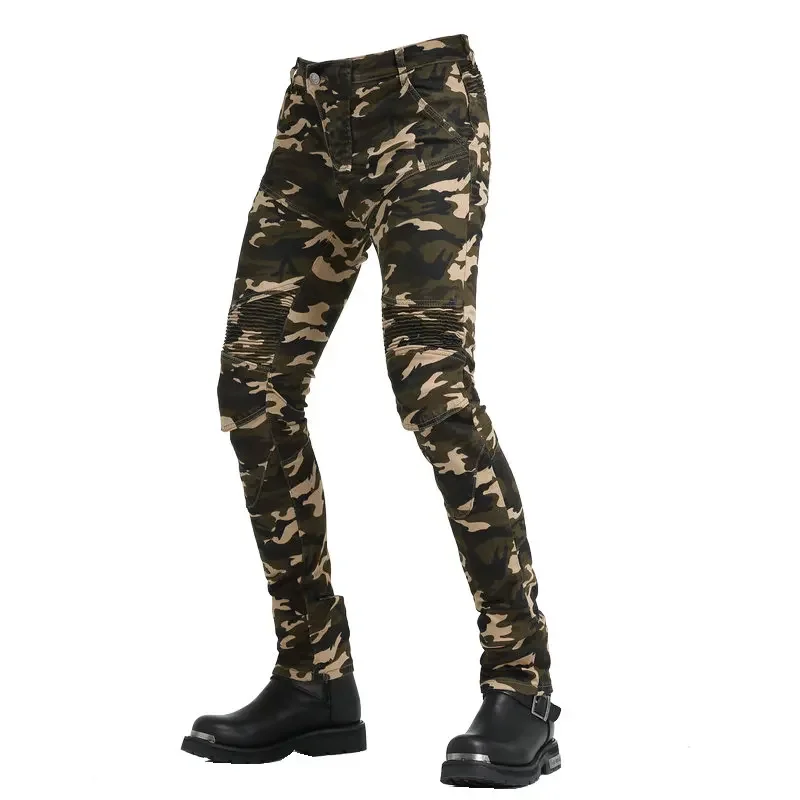 

New Motorcycle Pants Camouflage Jeans Pantalon Moto Homme Racing Motocross Pants Motorpoof Protective Trousers Calça Masculina