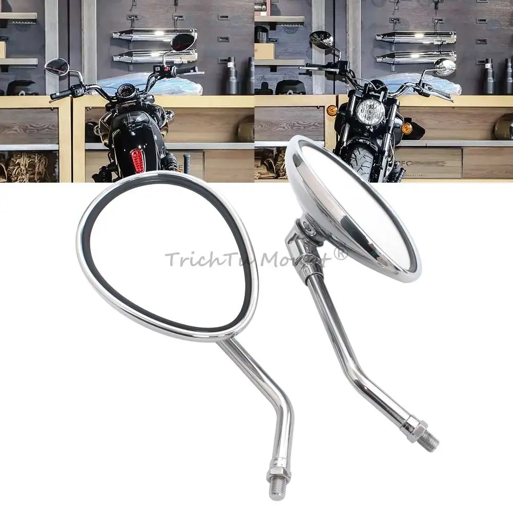 Motorcycle Side Mirrors Handlebar Mount Rearview Mirror For Indian Scout Chieftain Roadmaster Chief  Dark Horse Springfield