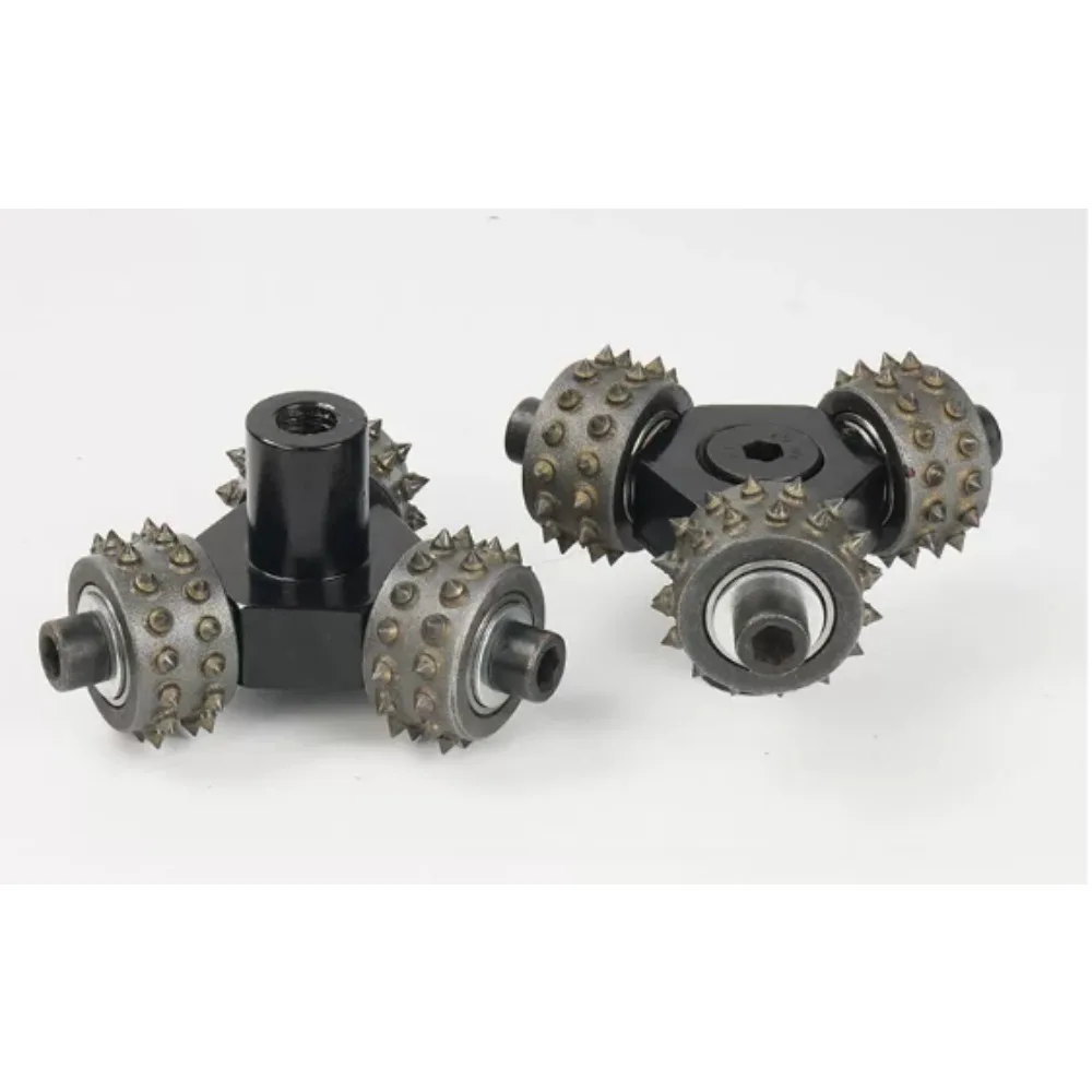 Head Carbide Bush Hammer Roller Wheel for Angle Grinder Concrete Granite Stone Litchi Surface Texturing and Chiseling