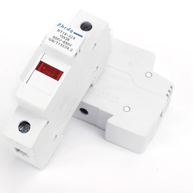 RT18-32X 1P 10X38 Low voltage Current fuse 1P Distribution Cylindrical  AC Automotive Fuse Holders with indicator light RT18-32