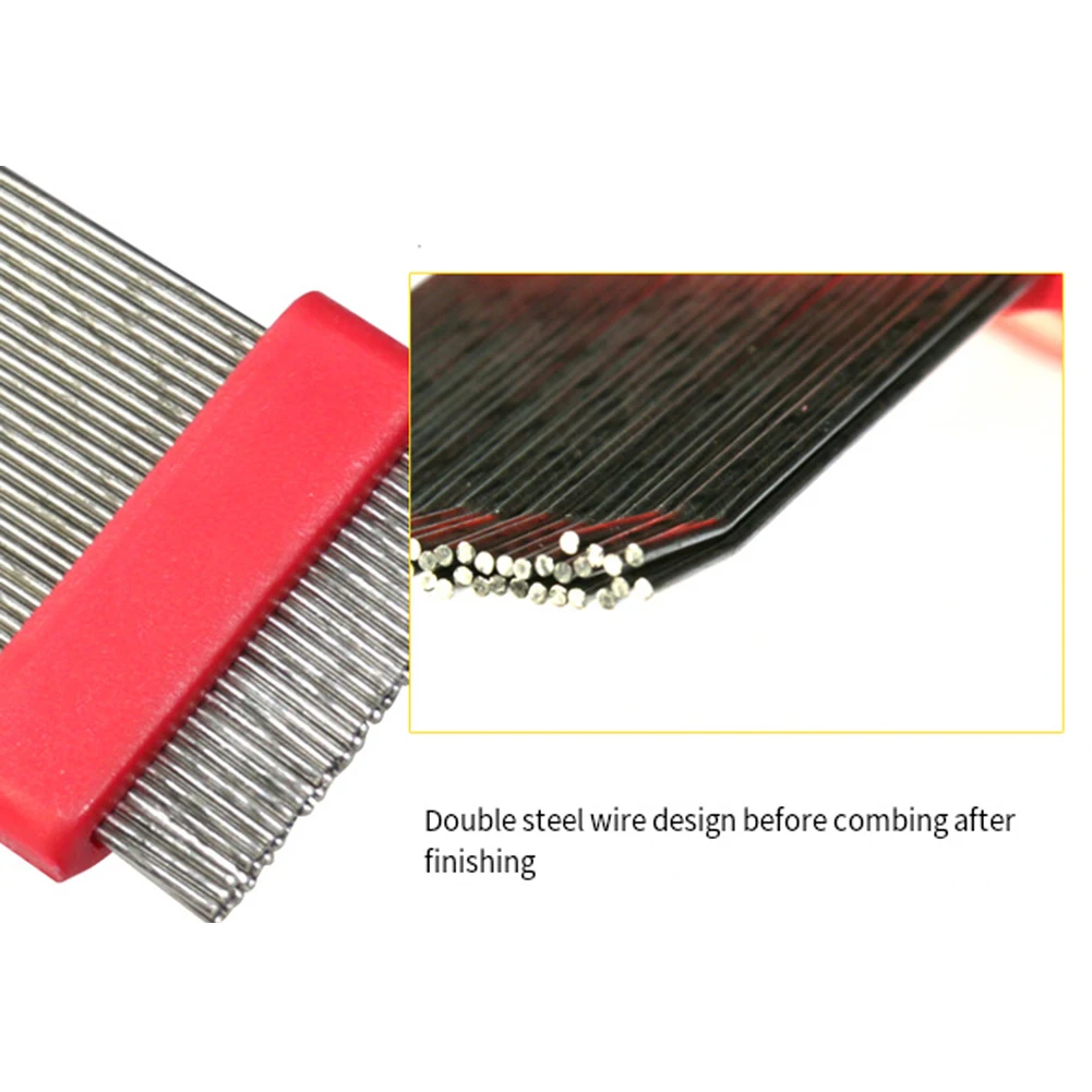 1pcs Stainless Steel Air Conditioning Fin Comb Cleaning Tool Condenser Fin Comb 20*4cm Stainless Steel Rubber Cleaning Tools