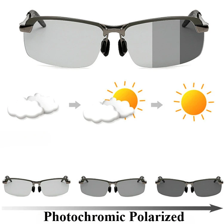 

Intelligent Photochromic Sunglasses Men Polarized Night Vision Goggle Women Anti-Glare Driving Glasses UV400 gafas de sol