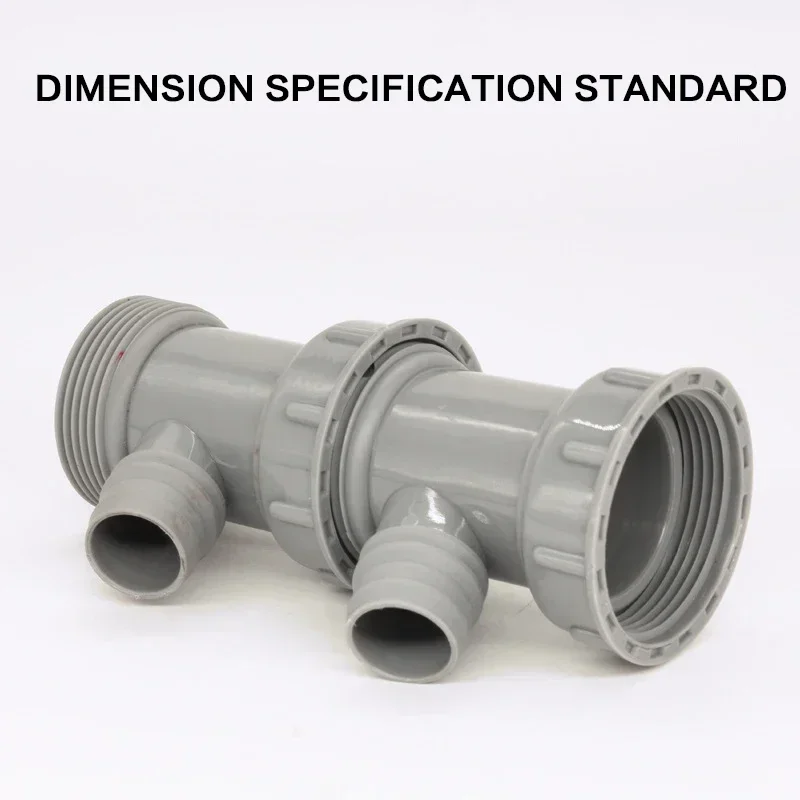 Kitchen Sink Drain Pipe Adapter Y Shaped Basin Sewer Branch Connector Female To Male Thread Connector Fitting Accessory