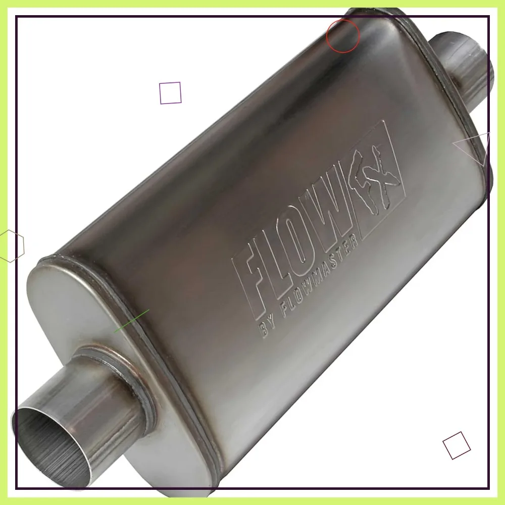 

3" Center In/Out Muffler, Moderate Sound, Stainless Steel, Affordable Performance for Trucks & Muscle Cars