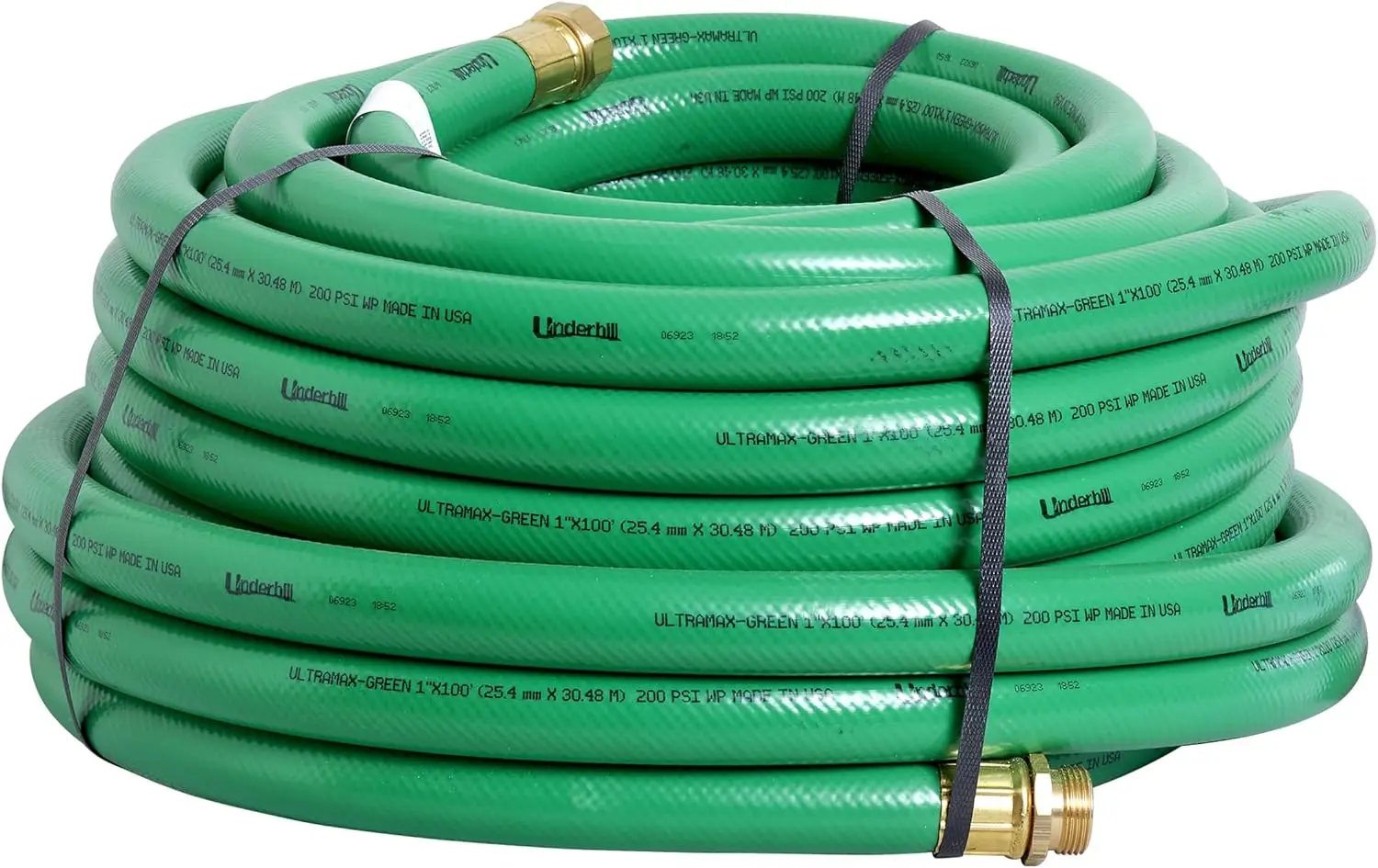 

UltraMax Commercial Garden Water Hose 100 ft, Lightweight, Flexible, Anti-Kink, Non-Conductive, 800 psi, H10-100G, 1 Inch x 100