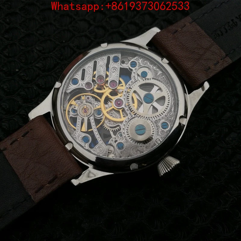 Customized Hollow Mechanical Watch Skull Dial Mechanical Watch Engraved Movement Super Luminous Personalized Watch