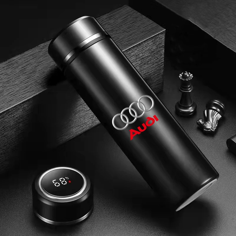 

Stainless Steel thermos cup smart display vacuum Water Cup For Audi Sline A3 A1 A4 B8 B7 A6 C7 A5 A7 A8 B9 B6 C6 Q2 Q3 Q5 Q7 Q8